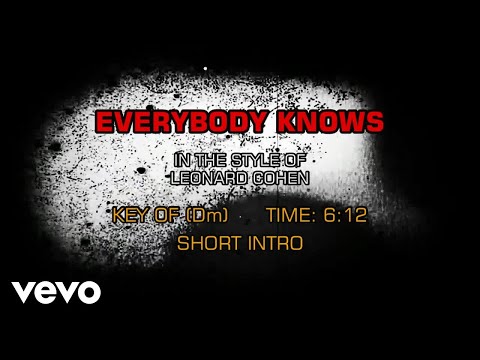 Leonard Cohen - Everybody Knows (Karaoke)