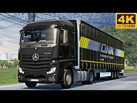 4K | ETS2 1.45 | Slovakia Map | Mercedes Actros MP4 | Vráble 🇸🇰 󠁧󠁢󠁳󠁣 - Veľký Krtíš 🇸🇰