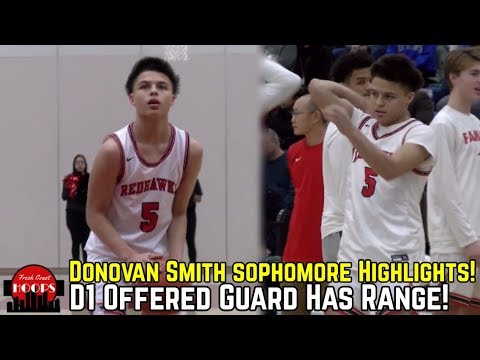 Donovan Smith Sophomore Highlights! D1 Offered Guard With Range!