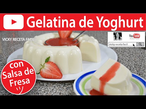 GELATINA DE YOGHURT | Vicky Receta Facil Video