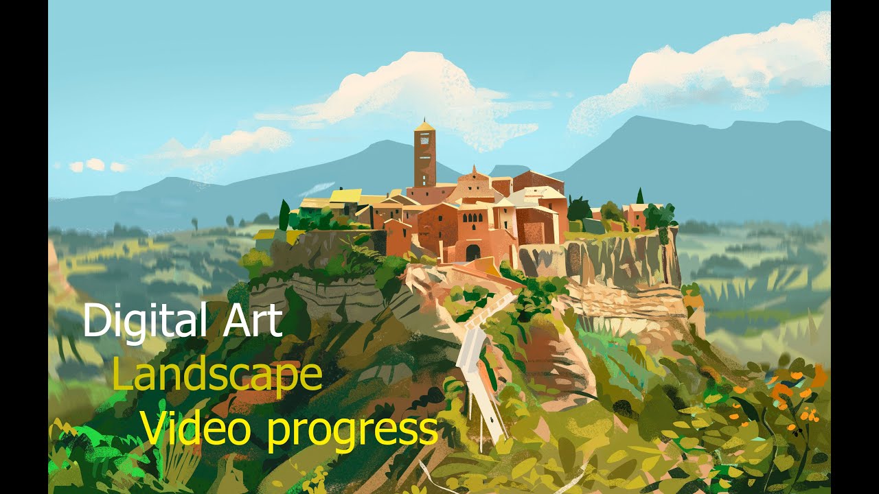 Digital art, Landscape.speedpaint study work