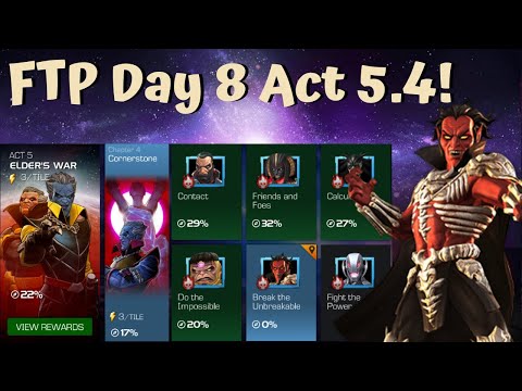 FTP Account Day 8! Act 5.4! 2 Week Cavalier Challenge! Live! - Marvel Contest of Champions