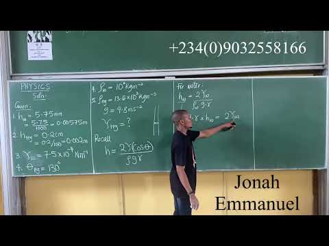 2020/2021 PHY105 test questions and answers for Prof. Pepple’s part