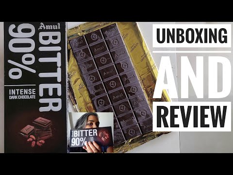 AMUL BITTER INTENSE DARK CHOCOLATE 90% | Unboxing | Review | Price | Dark Chocolate