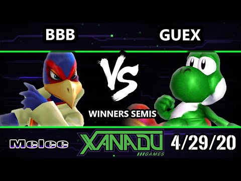 S@X 351 Onine Winners Semis - BBB (Falco) Vs. Guex (Yoshi) Smash Melee - SSBM