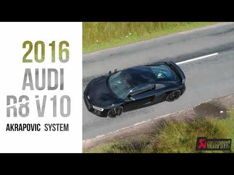 Akrapovic titanium exhaust system for 2016 Audi R8 V10 Plus.