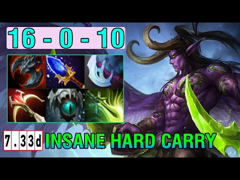 Rank 17 Show [Terrorblade] Hard Carry Crazy Farming 950GPM Ez Vs Phantom Lancer 16-0 Dota2 7.33D