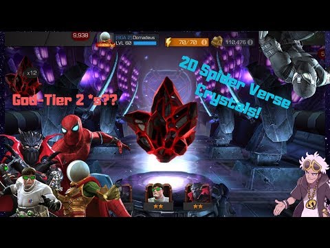 God-Tier 2 Stars!! 20 Spider-Verse Crystal Opening Domadeus Gaming - Marvel Contest of Champions