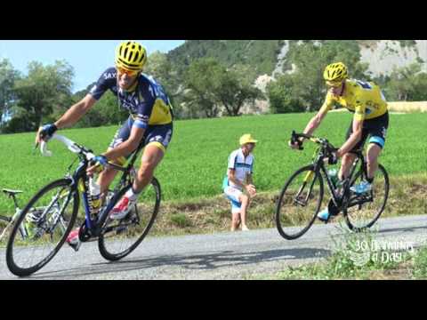Tour De France 2013 Stage 16 Chris Froome CRASHED By Alberto Contador : reaction.