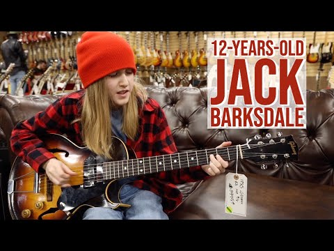 12-years-old Jack Barksdale playing a 1955 Gibson ES-140 3/4 at Norman's Rare Guitars