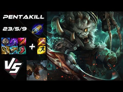 JUNGLE Rengar vs Fiddlesticks [PENTAKILL] - NA Grandmaster Patch 14.13