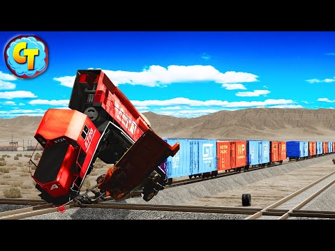 Train Accidents Derailments ✅ Head on Trains Collisions #4 ✅ BeamNG DRIVE