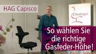Video thumbnail for HAG Capisco (8106): So wählen Sie die richtige Gasfeder-Höhe! by Chairgo - Die Bewegtsitzer
