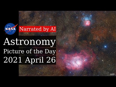 APOD: 2021-04-26 - A Sagittarius Triplet (Narrated by Emma)