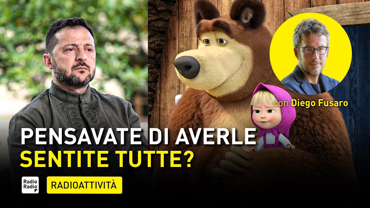 Zelensky contro...MASHA E ORSO: sentite l'ultima follia sul cartone russo