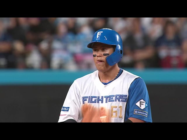 【3回裏】執念の一打!! ファイターズ・今川優馬 負けられない試合でレフトへのタイムリー2ベースヒット!! 2025年9月9日 北海道日本ハムファイターズ 対 福岡ソフトバンクホークス