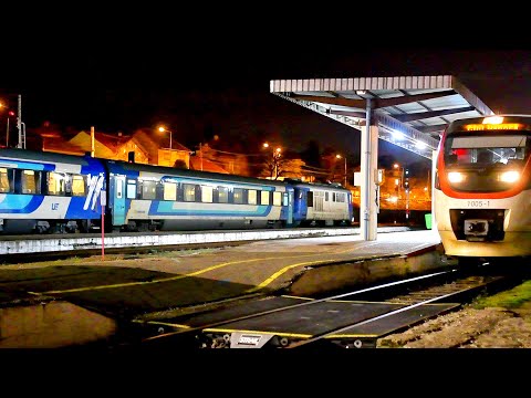 Trenul IR 143 Viena-ClujNapoca pornește la drum cu Sulzerul 891-7 din Gara Oradea-20.02.2023