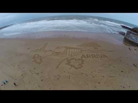 Arriva North East: 306 Coastliner Launch Sand Art
