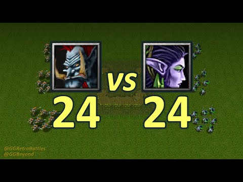 24 Headhunters vs 24 Archers - Same Food - WarCraft III Retro Battles
