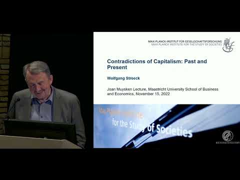 Joan Muysken Lecture | Contradictions of Capitalism: Past and Present | Prof. Wolfgang Streeck
