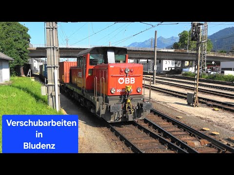 Bludenz: Verschubfahrten m. Rh2068, Rh2016 & Taurus, Güterzug mit Schublok, D666 Innsbruck➡️Bregenz