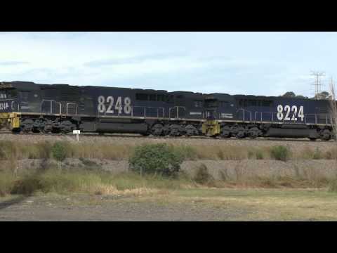 NSW "82 class" locomotives with loaded coal train - Hunter Valley Railways