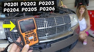 HOW TO FIX CODE P0201 P0202 P0203 P0204 P0205 P0206 INJECTOR CIRCUIT OPEN LINCOLN MKX MKZ MKT MKS