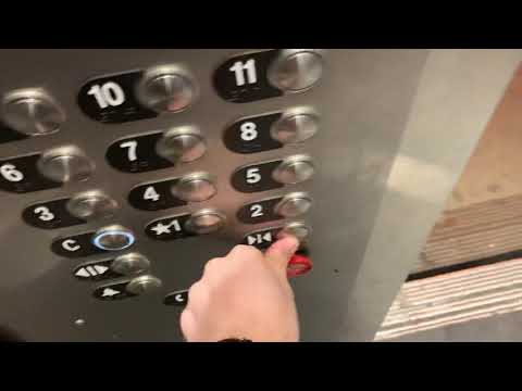 Vintage 1928 OTIS Autotronic traction elevator and ThyssenKrupp traction elevators @Fisher Building