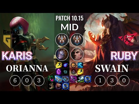 GEN Karis Orianna vs RW Ruby Swain Mid - KR Patch 10.15
