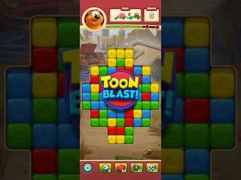 Toon blast level 7591 7592 🦕used 1Free move ✨🦖🦖