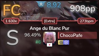 8.9⭐ ChocoPafe | ke-ji feat. Nanahira - Ange du Blanc Pur [Extra] +HDDT 96.49% (#6 908pp FC) - osu!