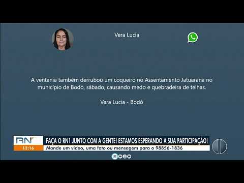 RNTV1 - 27/10/2025 - Registros de fortes ventos em Bodó, no Seridó e interior potiguar
