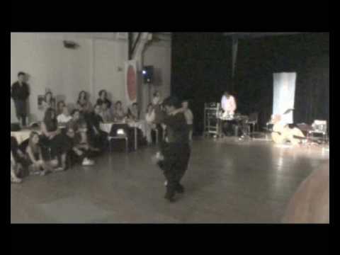  Carlos Espinoza  and  Mamié Sancy  are  dancing  to  the  tango  "  Yo No Se Porque Razon  "