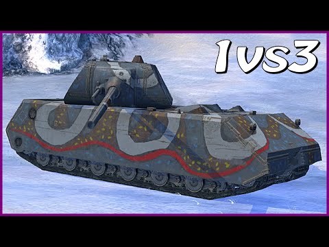 WOT Blitz 1v3 / Maus / 4 frags / 7k dmg