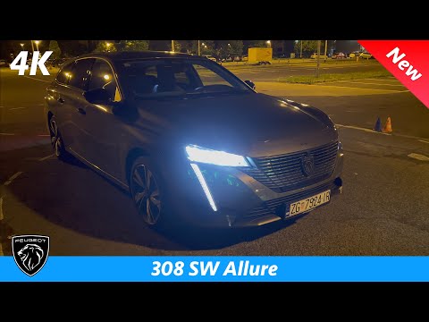 Peugeot 308 SW 2022 - First look at NIGHT 4K | Exterior - Interior (Ambient lights)