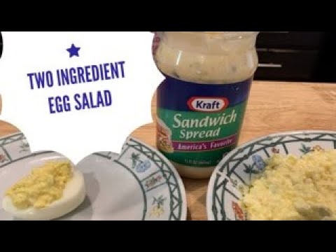 Two Ingredient Egg Salad | Kraft Sandwich Spread | Easy Deviled Egg | John Eats Cheap