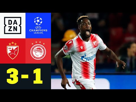 Starke Schlussphase bringt den Sieg: Roter Stern - Olympiakos 3:1 | UEFA Champions League | DAZN