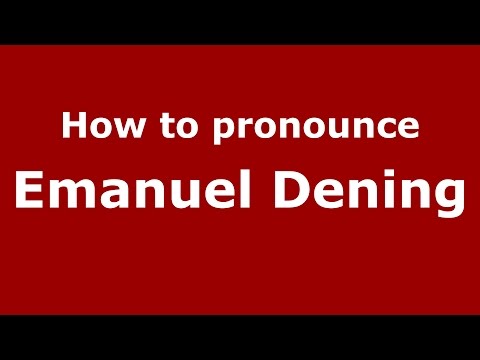 How to pronounce Emanuel Dening (Spanish/Argentina) - PronounceNames.com