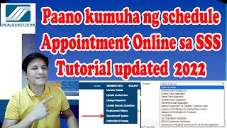 Paano kumuha ng Schedule Appointment online sa SSS Tutorial updated 2022