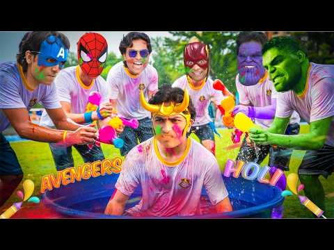 Avengers ne machaya HOLI pe dhamal 😁😂😂 | @Whatifwithabhishek