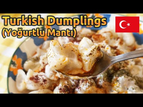 Amazing Turkish Dumplings in Yogurt Sauce! 🇹🇷 Beef-Filled Yoğurtlu Mantı Recipe
