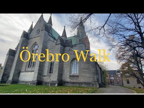 Sweden Örebro Walk: Centrum Evening Walk [4K]