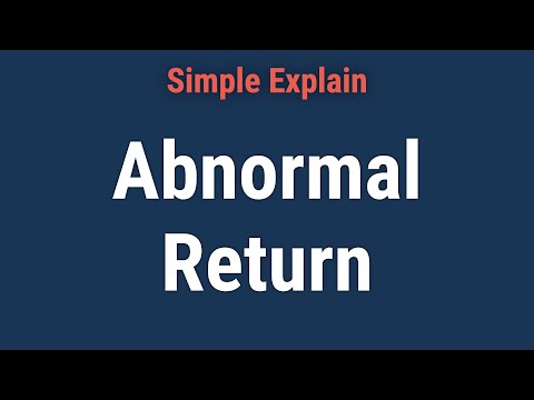 Abnormal Return: Definition, Causes, Example