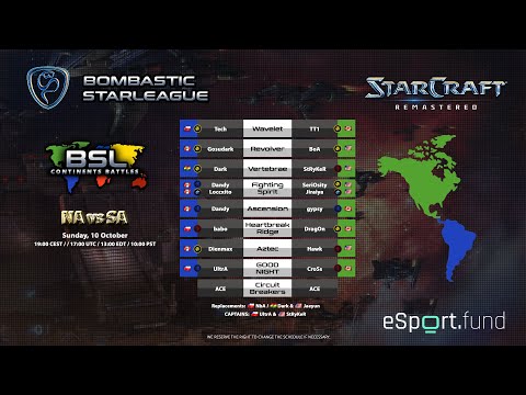BSL13 Continents Battle: North America vs South America - StarCraft Remastered Tournament