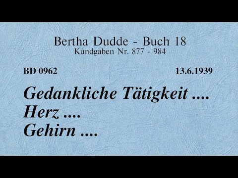 BD 0962 - GEDANKLICHE TÄTIGKEIT .... HERZ .... GEHIRN ....