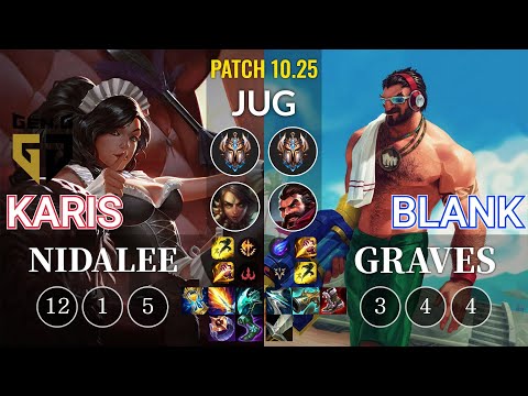 GEN Karis Nidalee vs Blank Graves Jungle - KR Patch 10.25