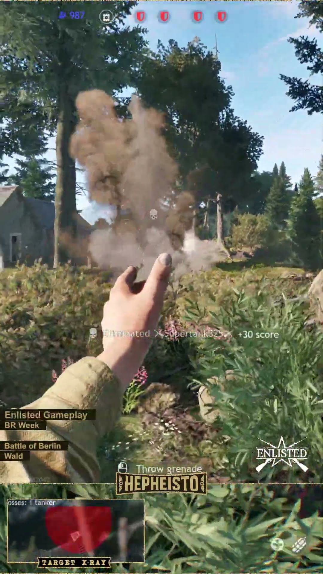 Engineer eliminates Panzer III B with Explosion Pack