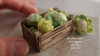 Miniature Crate with Veggies + Printing on Wood