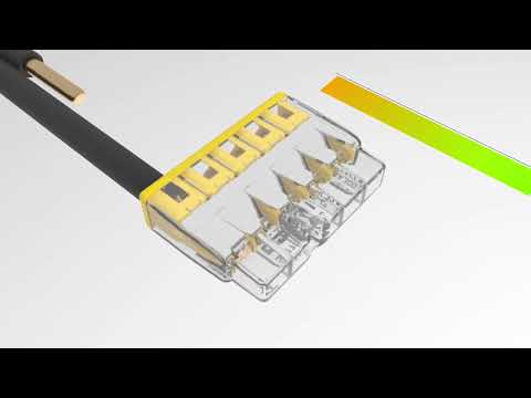 How To Use WAGO 2773 PUSH WIRE® Splicing Connector; For Solid and Stranded Conductors.