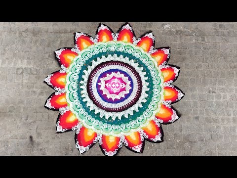 mandala rangoli design colorful and creative by ganesh vedpathak